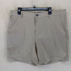 Faherty Brand All Day Shorts Khaki Mens Size 36 Recycled Polyester Stretch